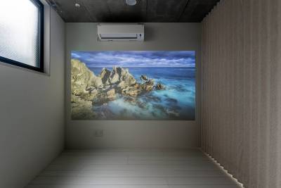 広い壁にプロジェクター映像が映えます✌