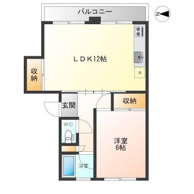 神奈川県横浜市青葉区 藤が丘団地6号棟652の間取り図
