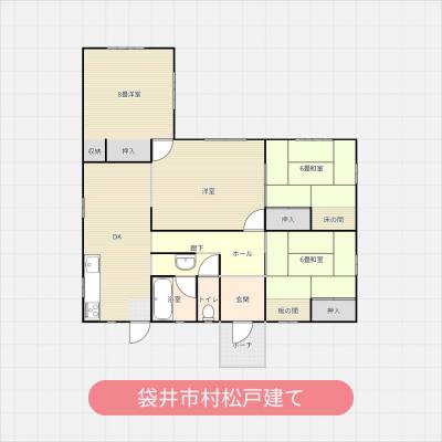 静岡県袋井市 袋井市村松戸建ての間取り図