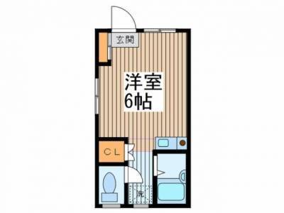 埼玉県さいたま市北区 第５黒崎ビル101号室(角部屋)の間取り図