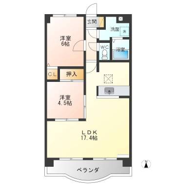 岐阜県可児市 ルネス５３303の間取り図