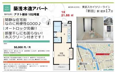 埼玉県越谷市 アクト越谷103の間取り図