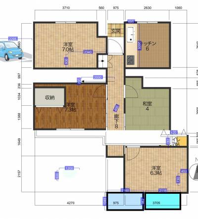 1階の間取り図
2階は、各4畳半の2部屋の洋室があります。