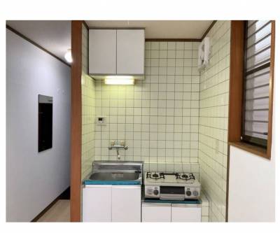 使いやすい2口ガスコンロ。グリル付き。(IHご希望は応相談)