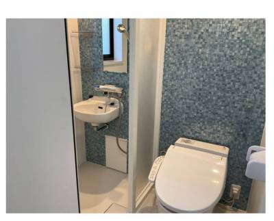 シャワールームとトイレは独立。窓で明るく朝シャワーも♪