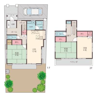 茨城県古河市 ジョイハウス東牛谷 3LDKの間取り図