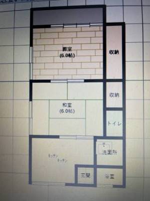 ６帖の洋室、６畳の和室、収納はたっぷりあります。