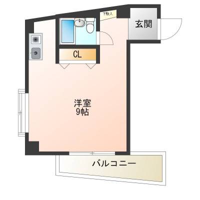 広々ワンルームです。