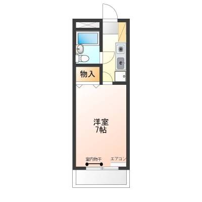 1K　21.6㎡　RC構造で音が響かない
