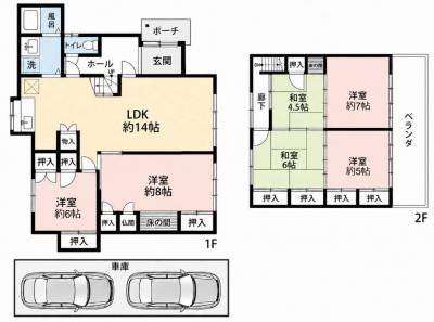 部屋数がおおく、ファミリーにおすすめの戸建物件です。