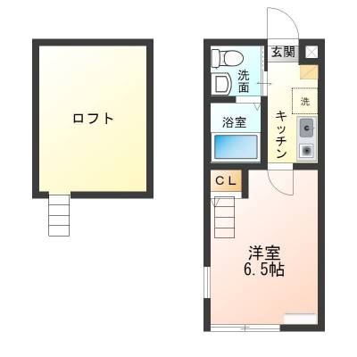 神奈川県大和市 中央林間ルミエール206の間取り図
