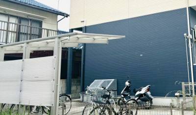原付バイクも可能な屋根付き駐輪場