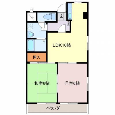 大分県中津市 グランレーブ406の間取り図