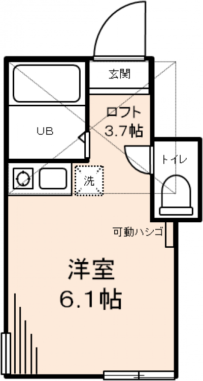 神奈川県横浜市神奈川区 白楽ヘミングウェイ103の間取り図