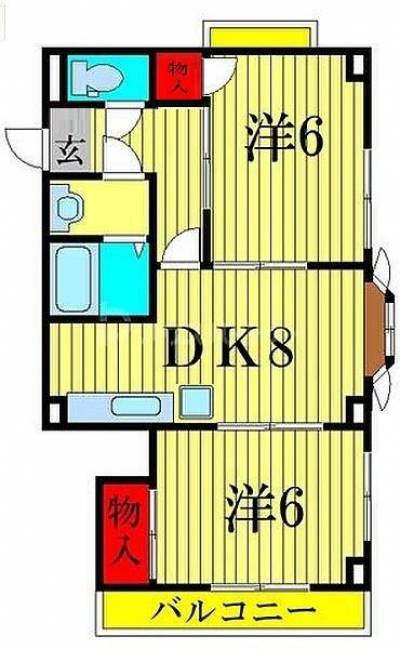 東京都葛飾区 和幸マンション305号室の間取り図