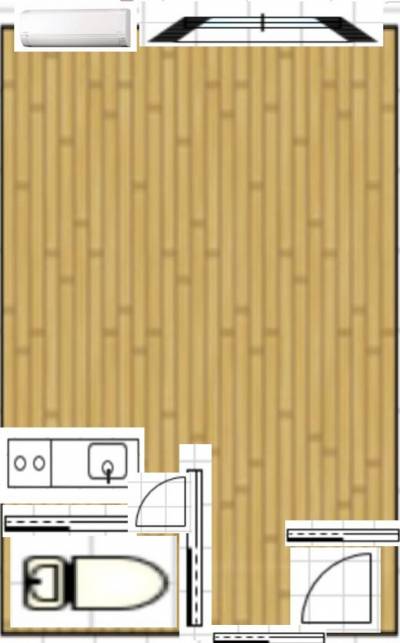 大阪府大阪市西成区 鶴見橋ベリカンハウス205の間取り図