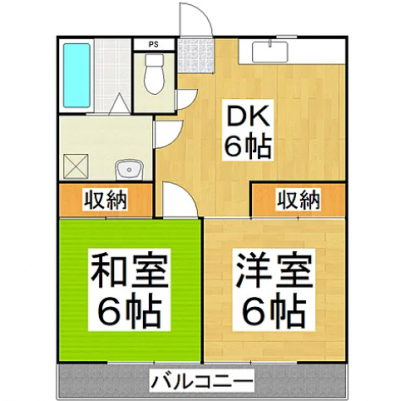 使いやすい2DK間取り