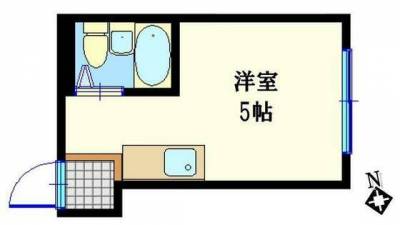 東京都稲城市 ハイツオーギ301の間取り図