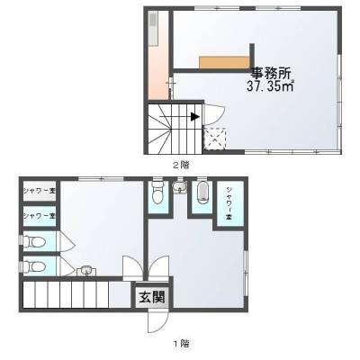 1階と2階合わせて77.19㎡の広さがあります。