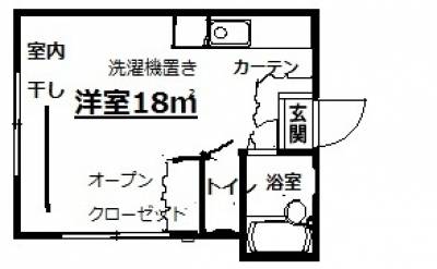 京都府京都市中京区 porta livre ポルタ　リブレ3Bの間取り図