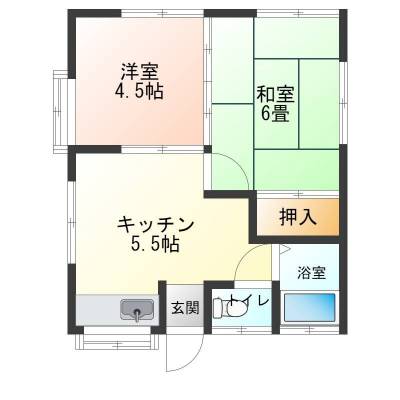 神奈川県三浦市 ヴェルドミール２Fの間取り図