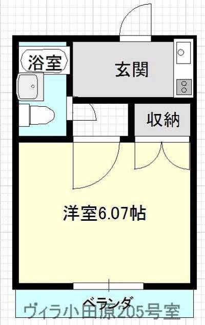 神奈川県小田原市 ヴィラ小田原２０５の間取り図