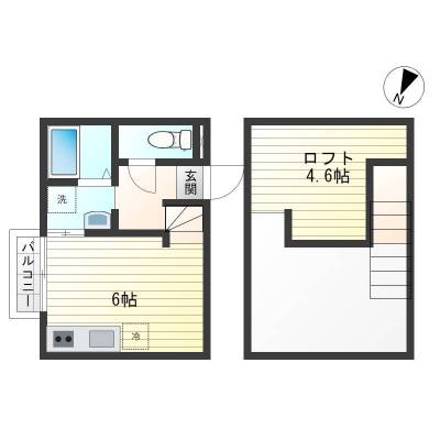 ロフト付きの使いやすいお部屋です