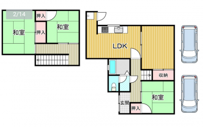 大阪府岸和田市 ラポール山直一軒家の間取り図