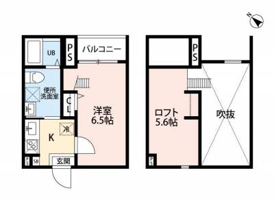 愛知県名古屋市中村区 クレスト新富205の間取り図