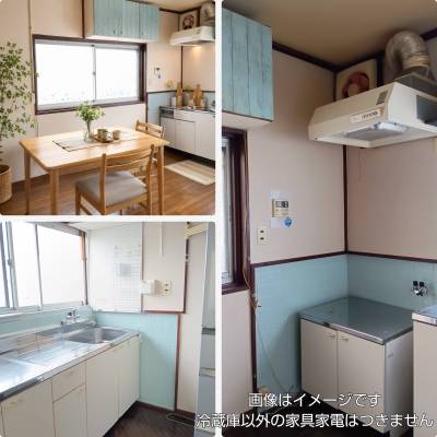 清潔感のあるキッチン♪キッチン水栓は新品に交換しております。