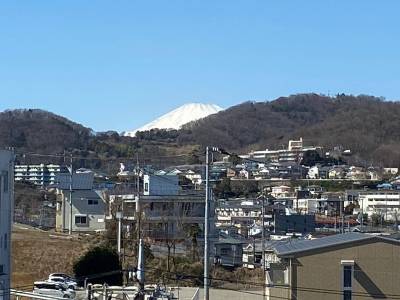 お部屋から富士山が見えます。