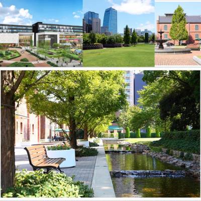 ノリタケの森。左上がノリタケの森直結のイオン