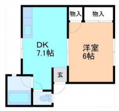 201号室の間取図です。