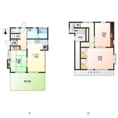３LDK、約９２㎡の広い間取り