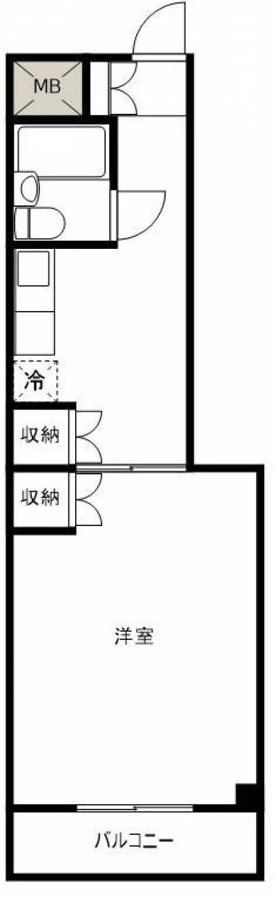 栃木県宇都宮市 NAC宇都宮コーポ202の間取り図