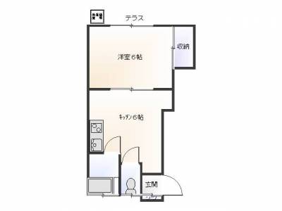 東京都世田谷区 ハイツたつみＡの間取り図