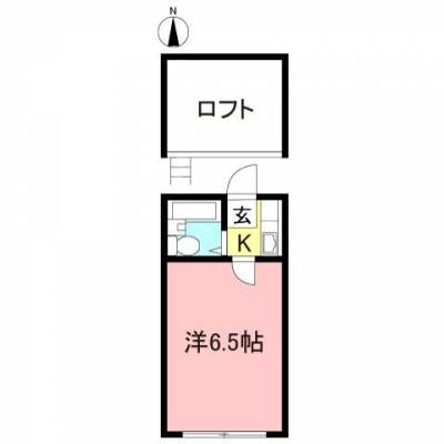 ロフト付きです。図には出てませんが左側出窓があります。