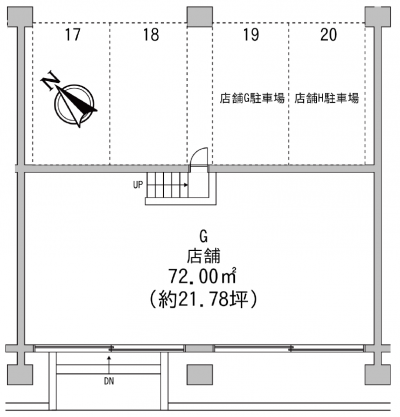 ※店舗の裏にテナント専用の駐車場がございます。