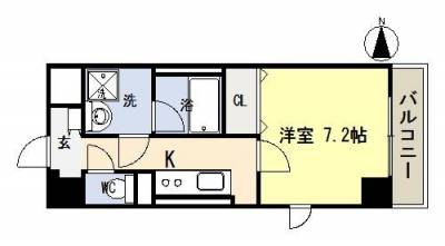 東向きの角部屋です