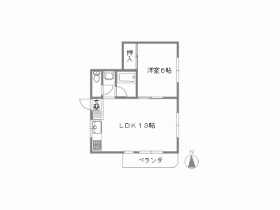 広～い1LDKです。おひとりでもカップルでも♪