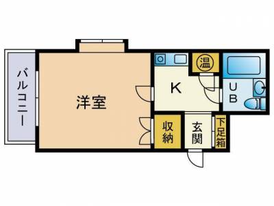 福岡県福岡市西区 ニューハイム室見305号室の間取り図