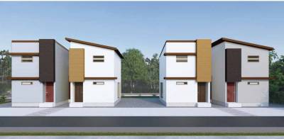 新築戸建⭐︎ 外壁等変更の場合があります。各駐車場4台庭付