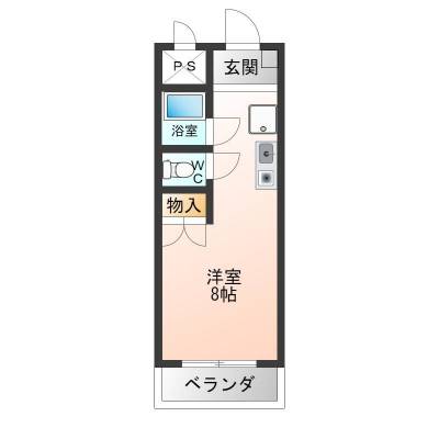 トイレとバス別で8畳です。