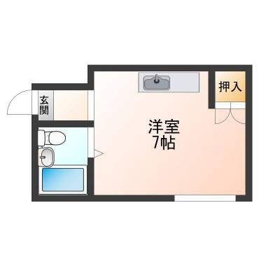 北海道札幌市西区 メゾンジューヌD303の間取り図