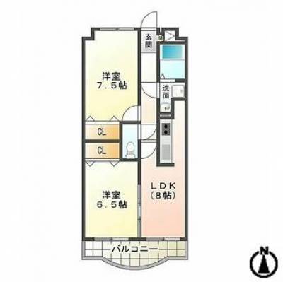 三重県四日市市 エステーラ302の間取り図