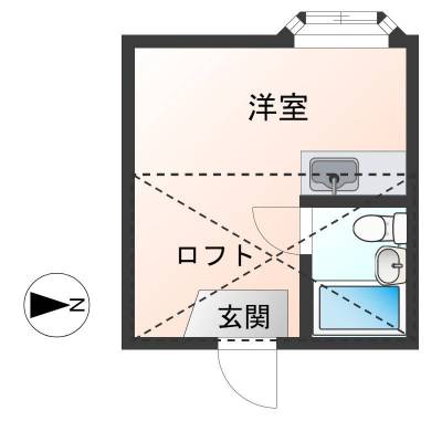 プラザ・ドゥ・モーリスA棟207（東京都北区）の間取り図