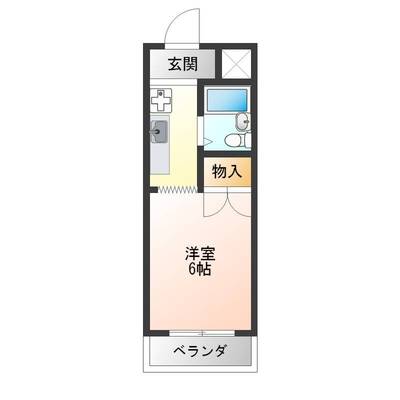 アーバンライフ多摩境205号室（東京都町田市）の間取り図