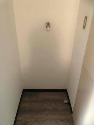 室内洗濯機置き場、プライバシー良し。