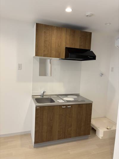 高グレードなシステムキッチン♪洗面用の鏡を設置してます♪
