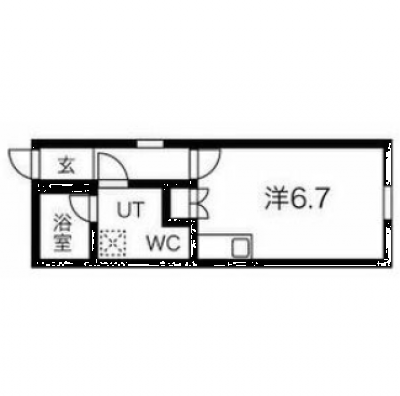 愛知県名古屋市西区 プリシェール浄心102号の間取り図